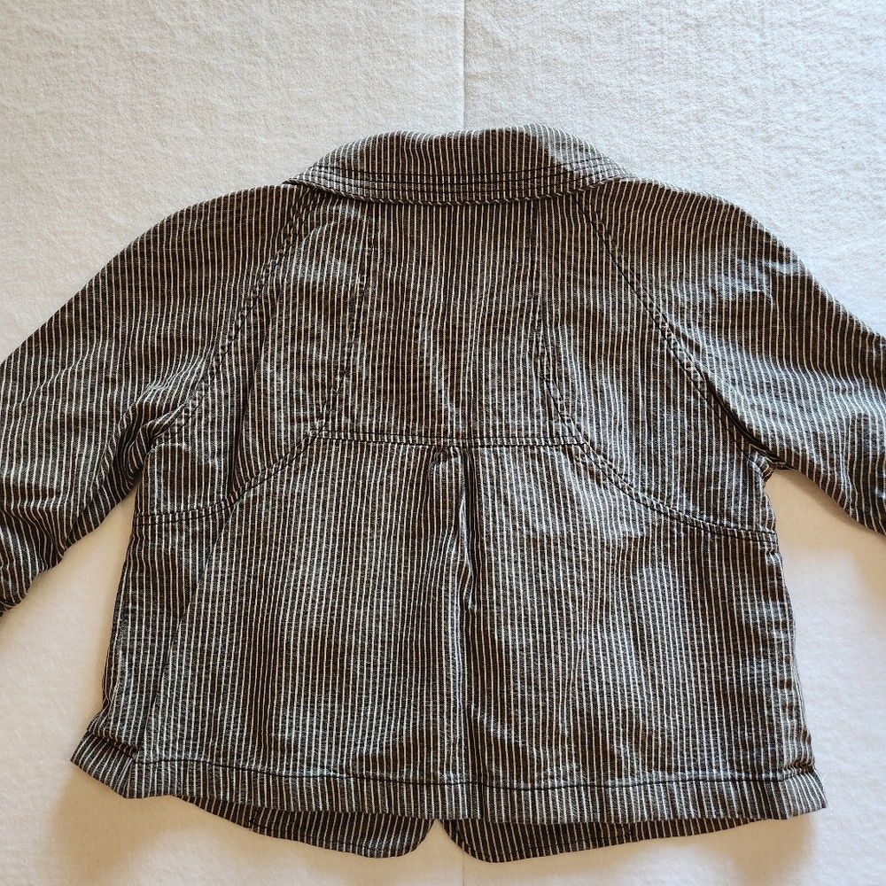 Larry Levine Black and White Striped Womans Blazer Size Petite Large - Picture 7 of 7